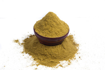 Coriander seeds, fresh coriander and powdered coriander