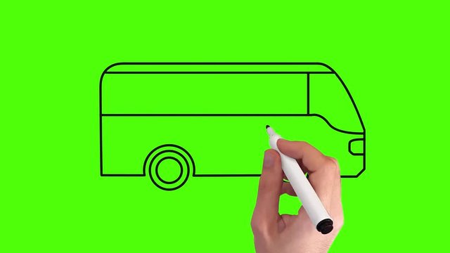 Bus – Whiteboard Animation mit Greenscreen