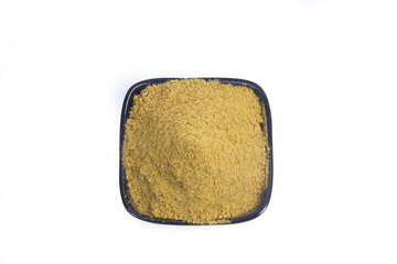 Coriander seeds, fresh coriander and powdered coriander