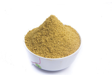 Coriander seeds, fresh coriander and powdered coriander