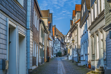 Fototapeta na wymiar Street in Kettwig, Germany