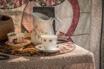 Old Fashioned Pitcher and Cups, Coloma Gold Rush Live