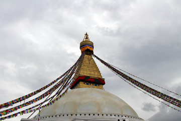 The giant magnificent stupa of Boudhanath in Kathmandu
