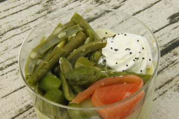 Verrine asperge saumon