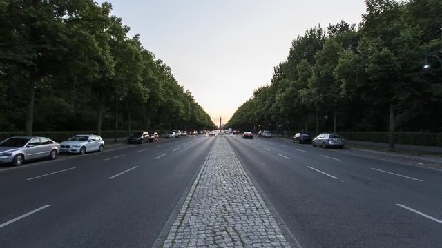 Time Lapse of vehicles moving on highway, Berlin, Germany