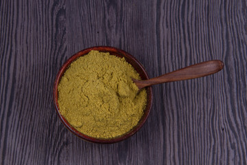 Coriander seeds, fresh coriander and powdered coriander