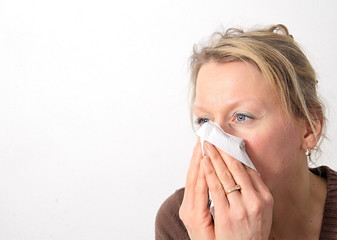 woman with a cold