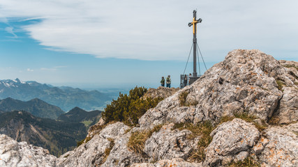 Fototapeta premium Beautiful alpine view on the Hochfelln - Bergen - Bavaria - Germany