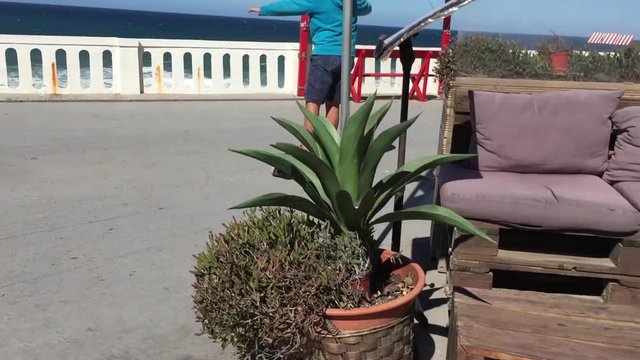 Skate ride att Santa Cruz' beach