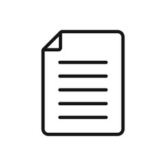 Document icon vector. Simple flat symbol