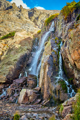 Waterfall in Rocky Mountains
