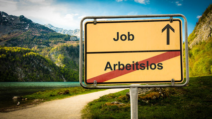 Obraz premium Schild 379 - Job