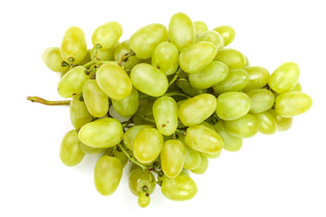 green grapes isolated on the white background