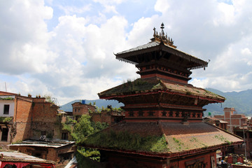 The situation around Bhairava Nath Temple in Bhaktapur Durbar Square complex