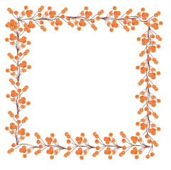 Watercolor autumnal frame