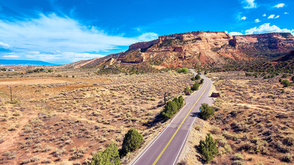 Aerial Colorado National Monument Roads