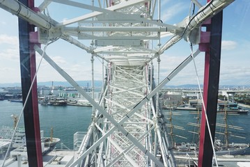 Ferris wheel in park.In japan