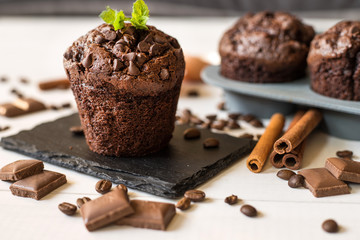 tasty chocolate muffin