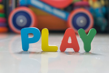 the order of the 'PLAY' of wood based toys