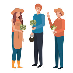 group of gardeners avatar character