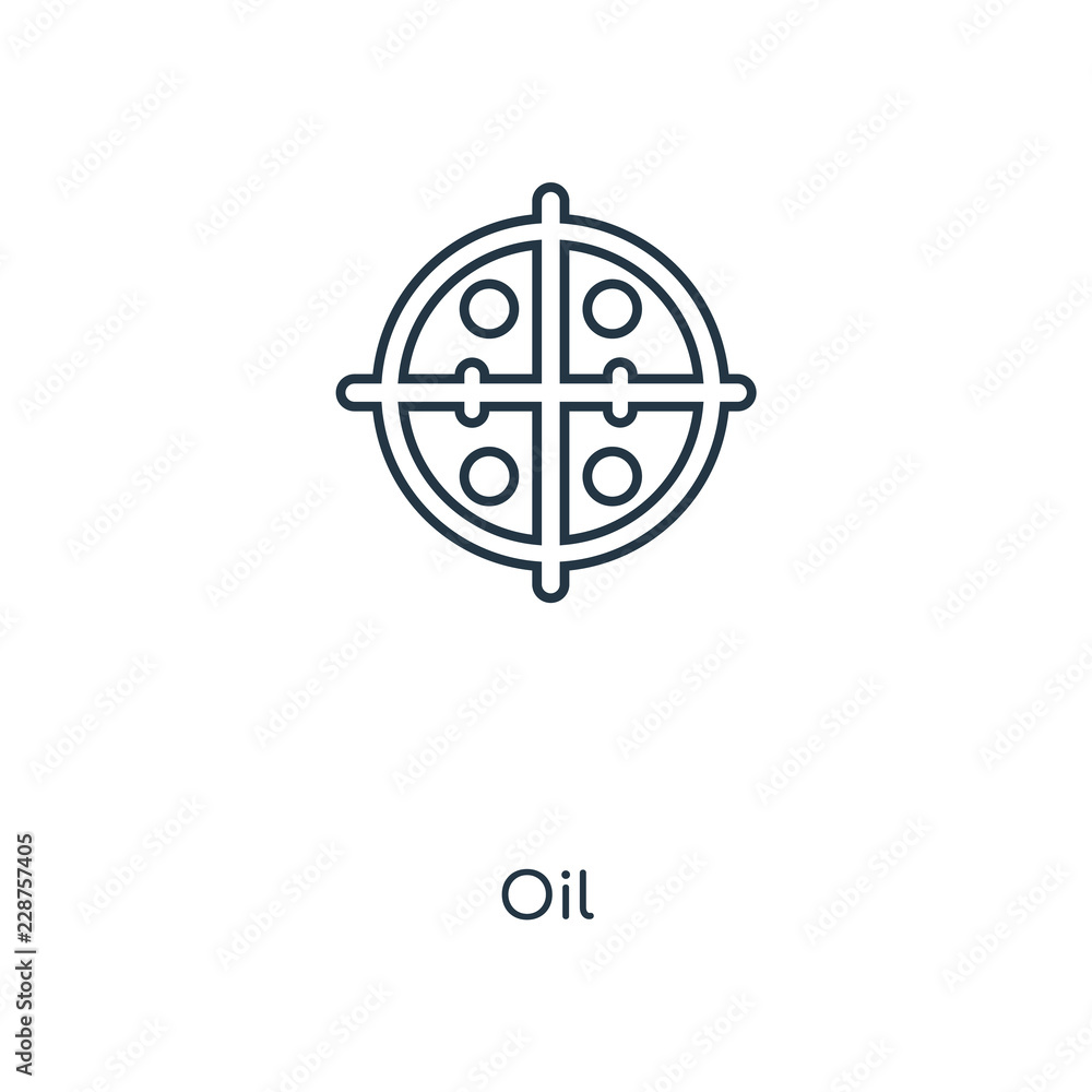 Poster oil concept line icon. linear oil concept outline symbol design. this simple element illustration ca