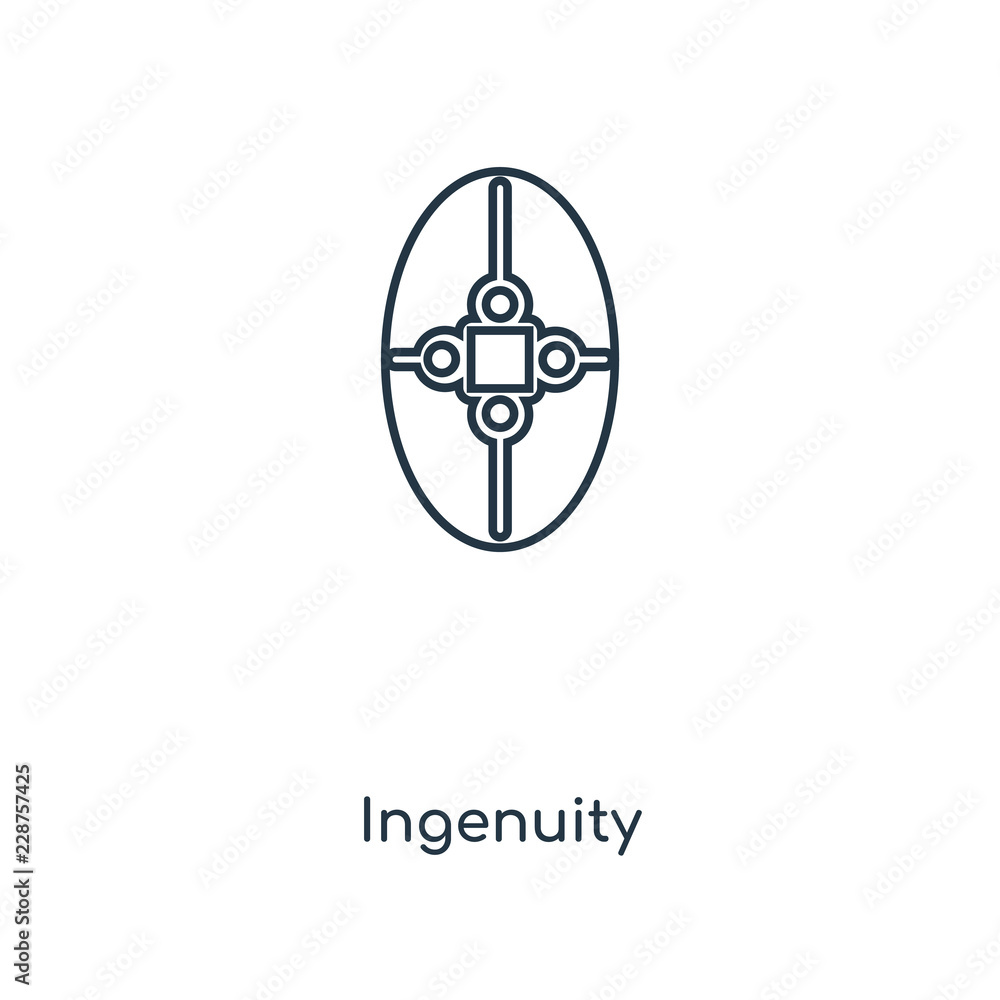 Poster ingenuity concept line icon. linear ingenuity concept outline symbol design. this simple element ill