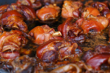 Roasted and boiled pork shank