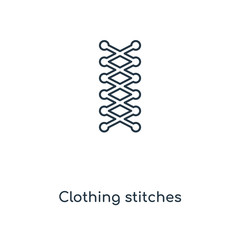 clothing stitches icon vector