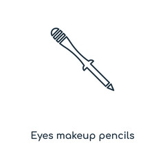 eyes makeup pencils icon vector