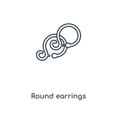 round earrings icon vector