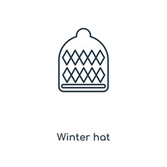 winter hat icon vector
