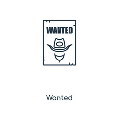 wanted icon vector