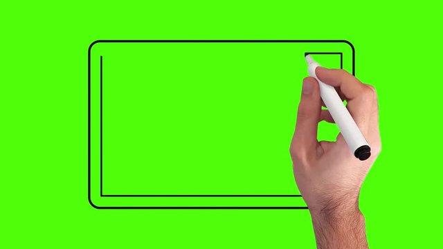 Tablet -– Whiteboard Animation mit Greenscreen
