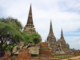 Fototapeta premium Wat Pra Sri Sanphet, world heritage in Thailand.