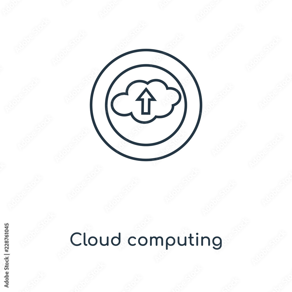 Poster cloud computing icon vector