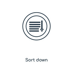 sort down icon vector