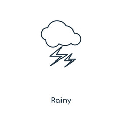 rainy icon vector