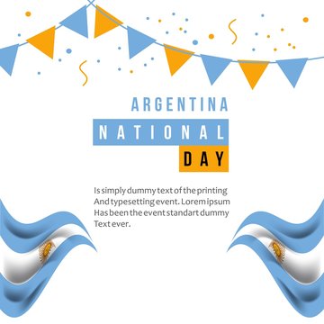 Argentina National Day Vector Template Design Illustration