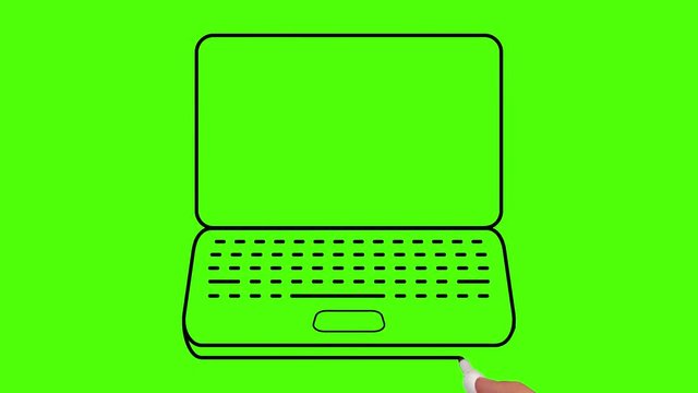 Laptop -– Whiteboard Animation mit Greenscreen