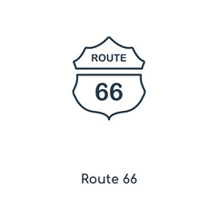 route 66 icon vector