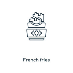 french fries icon vector