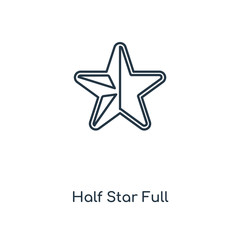 Obraz premium half star full icon vector