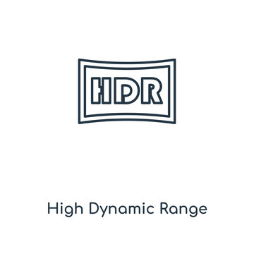 high dynamic range imaging icon vector