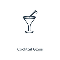 cocktail glass icon vector