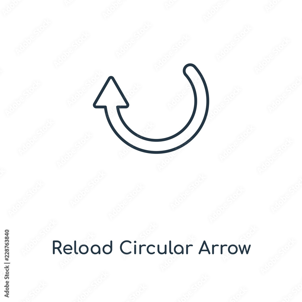 Poster reload circular arrow icon vector