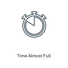 time almost full icon vector