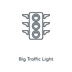 big traffic light icon vector