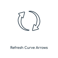 refresh curve arrows icon vector