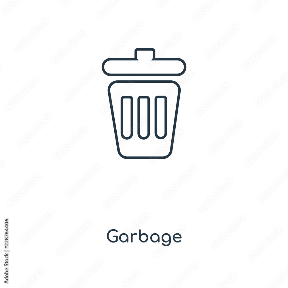 Poster garbage icon vector
