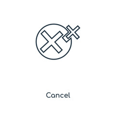Obraz premium cancel icon vector
